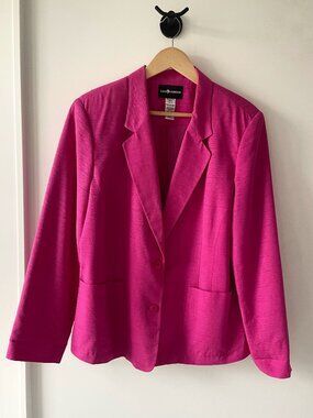 Vintage Sag Harbor 100% Silk Blazer | Size 16 | 80s and 90s Tailored Jacket